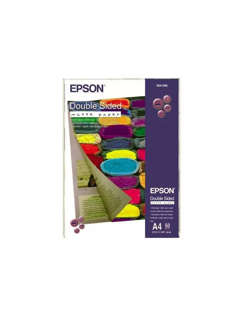 Carta Speciale Epson C13S041569 - Fronte e Retro - Opaca - 178 g - A4 - Inkjet (Conf. 50)
