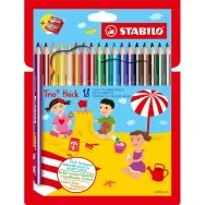 Matite Colorate Trio Maxi Stabilo - 4,2 mm (Assortiti Conf. 18)