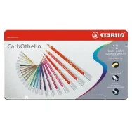 Scatola in Metallo Matite Colorate CarbOthello Stabilo (Conf. 12)