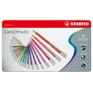 Scatola in Metallo Matite Colorate CarbOthello Stabilo (Conf. 36)