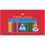 Matite Colorate Acquerellabili Colour Grip Faber Castell - Astuccio Metallo (Conf. 36)