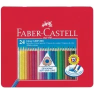 Matite Colorate Acquerellabili Colour Grip Faber Castell - Astuccio Metallo (Conf. 24)