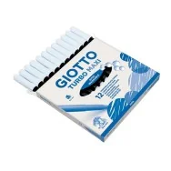 Pennarelli Turbo Maxi Giotto Punta Larga - 1-3 mm - Nero (Conf. 12)