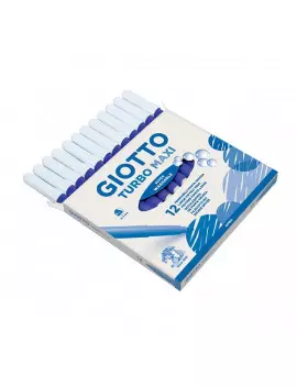 Pennarelli Turbo Maxi Giotto Punta Larga - 1-3 mm - Blu (Conf. 12)