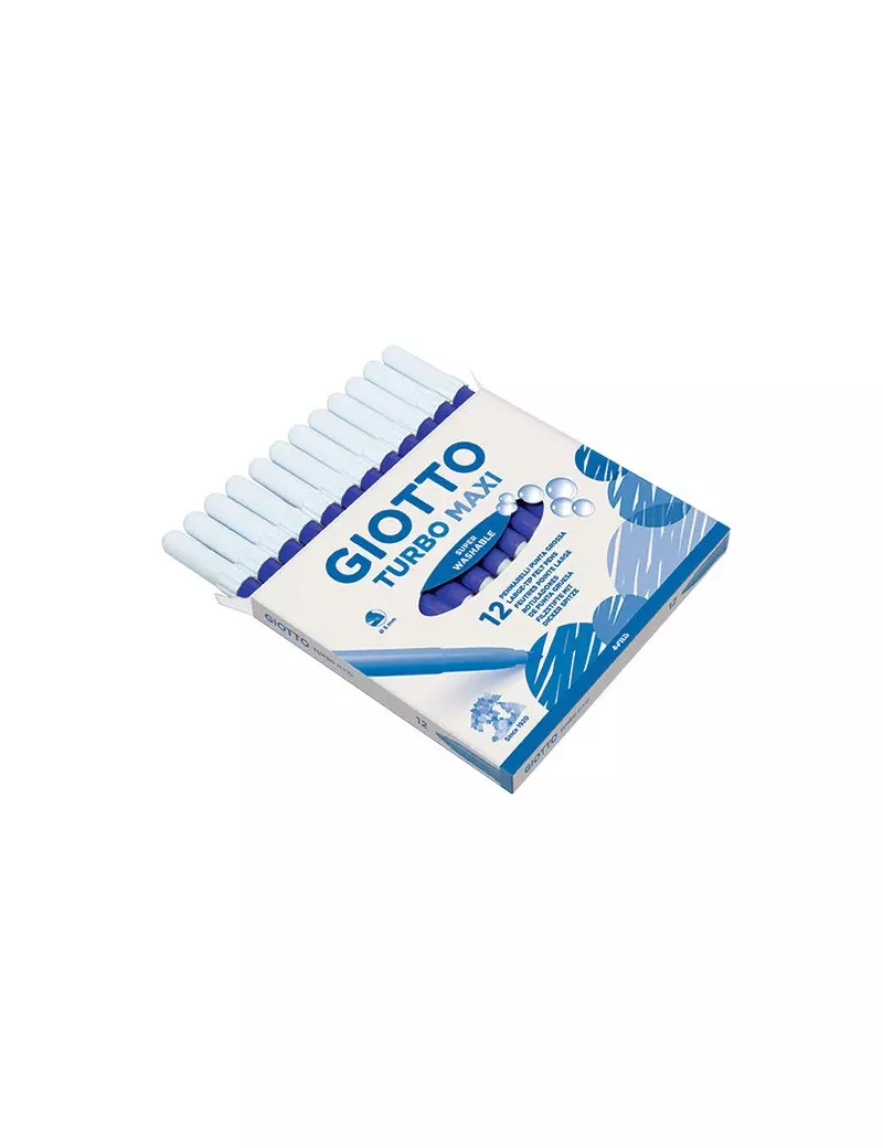 Pennarelli Turbo Maxi Giotto Punta Larga - 1-3 mm - Blu (Conf. 12) Pennarelli Turbo Maxi Giotto Punta Larga - 1-3 mm - Blu (Conf. 12)