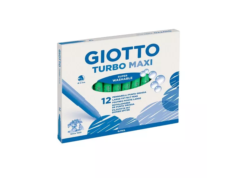 Pennarelli Turbo Maxi Giotto Punta Larga - 1-3 mm - Verde Chiaro Pennarelli Turbo Maxi Giotto Punta Larga - 1-3 mm - Verde Chiaro