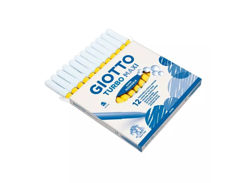 Pennarelli Turbo Maxi Giotto Punta Larga - 1-3 mm - Giallo