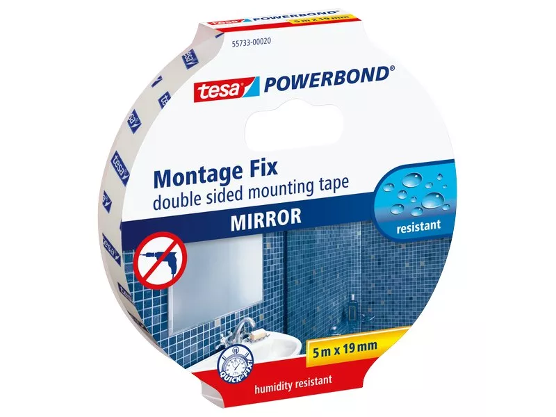 Nastro Biadesivo per Specchi Tesa 55733-00018-02 - 19 mm x 5 m