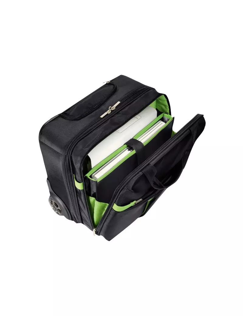 Trolley Carry-On Smart Traveller Leitz Complete Leitz - 20x37x42 cm - Nero/Verde Trolley Carry-On Smart Traveller Leitz Complete Leitz - 20x37x42 cm - Nero/Verde