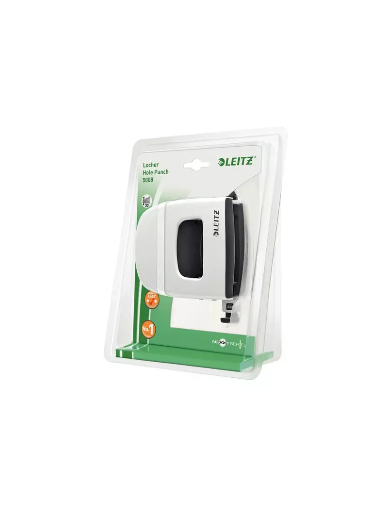 Perforatore a 2 Fori 5008 Wow Series Leitz (Bianco Metallizzato)