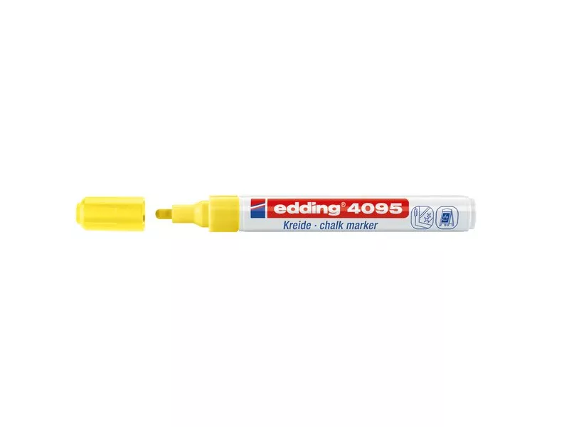 Marcatore a Gesso Liquido e-4095 Edding - Punta Tonda - 2-3 mm - Giallo Marcatore a Gesso Liquido e-4095 Edding - Punta Tonda - 2-3 mm - Giallo