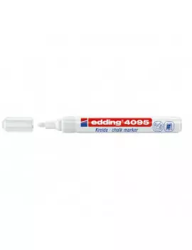 Marcatore a Gesso Liquido e-4095 Edding - Punta Tonda - 2-3 mm - Bianco