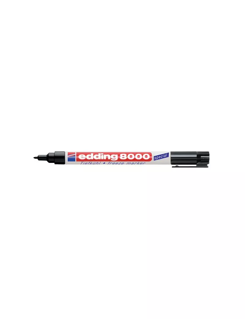 Marcatore Permanente Freeze Marker 8000 Edding - Punta Conica - 1 mm - E-8000/1(Nero) Marcatore Permanente Freeze Marker 8000 Edding - Punta Conica - 1 mm - E-8000/1(Nero)