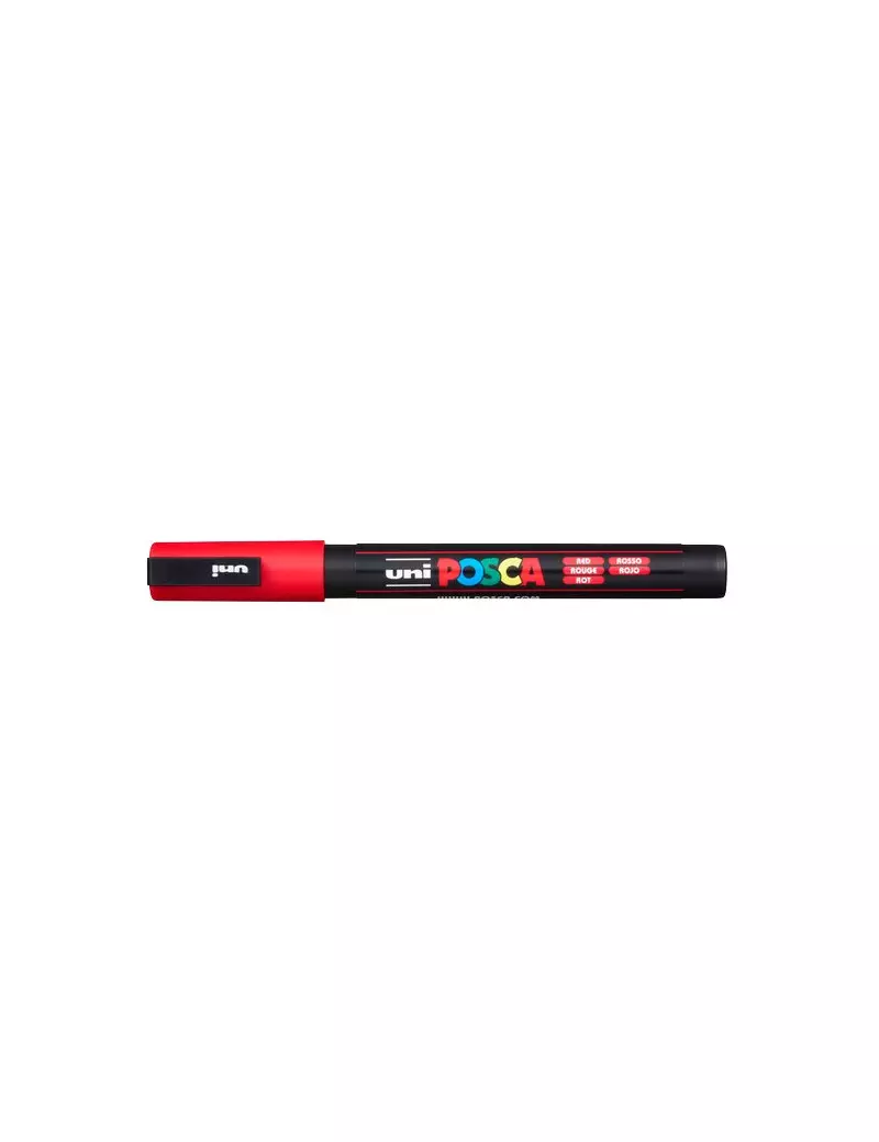 Marcatore Uni Posca a Tempera Uni-Ball - Punta Tonda - 0,9-1,3 mm - Rosso Marcatore Uni Posca a Tempera Uni-Ball - Punta Tonda - 0,9-1,3 mm - Rosso