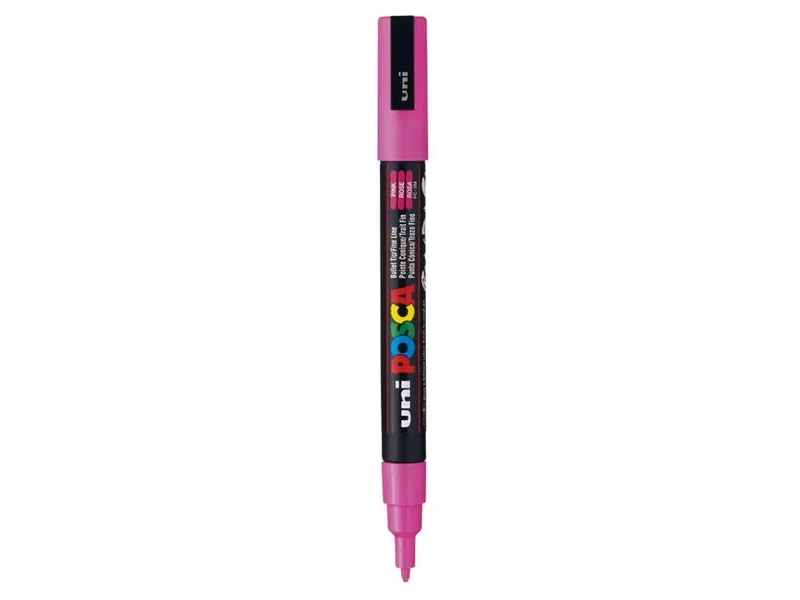 Marcatore Uni Posca a Tempera Uni-Ball - Punta Tonda - 0,9-1,3 mm - Rosa