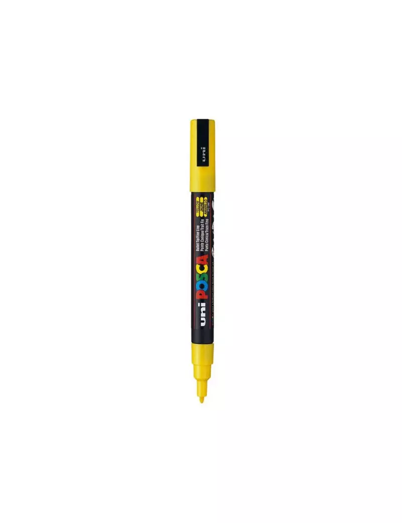 Marcatore a Tempera Uni Posca Uni-Ball - Punta Tonda - 0,9-1,3 mm - M-PC3M-G (Giallo)