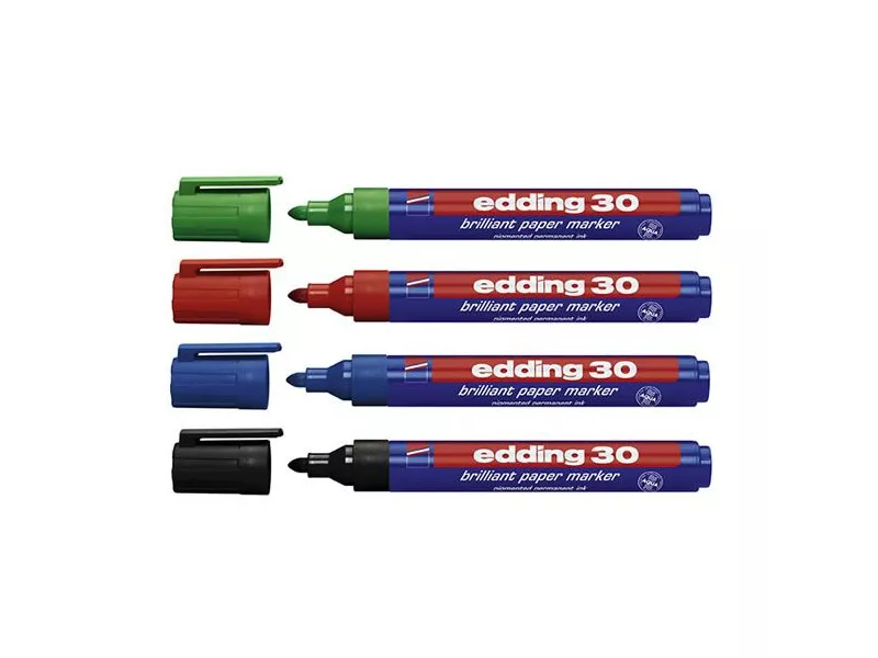 Marcatore Permanente Universale e-30 Edding - Punta Tonda - 1,5-3 mm - Assortiti (Conf. 10)