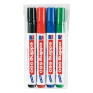 Marcatore per Lavagne 660 Edding - Punta Conica - 1,5-3 mm - 4-660-4 (Assortiti Conf. 4)