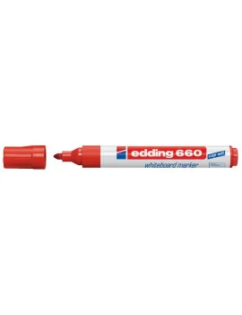 Marcatore per Lavagne 660 Edding - Punta Conica - 1,5-3 mm - E-660 002 (Rosso Conf. 10)