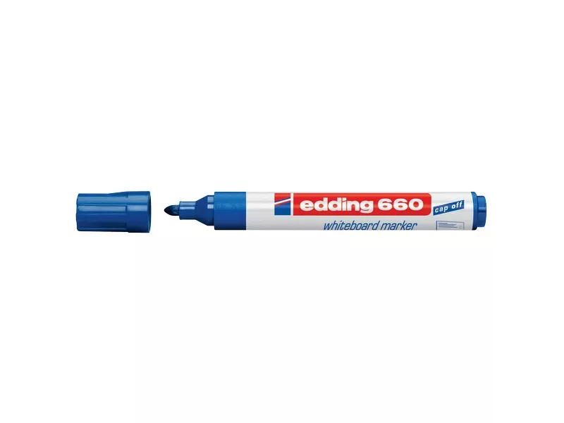 Marcatore per Lavagne 660 Edding - Punta Conica - 1,5-3 mm - E-660 003 (Blu Conf. 10) Marcatore per Lavagne 660 Edding - Punta Conica - 1,5-3 mm - E-660 003 (Blu Conf. 10)