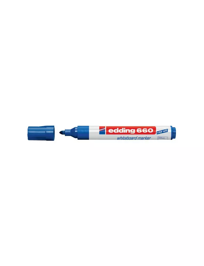 Marcatore per Lavagne 660 Edding - Punta Conica - 1,5-3 mm - E-660 003 (Blu Conf. 10) Marcatore per Lavagne 660 Edding - Punta Conica - 1,5-3 mm - E-660 003 (Blu Conf. 10)
