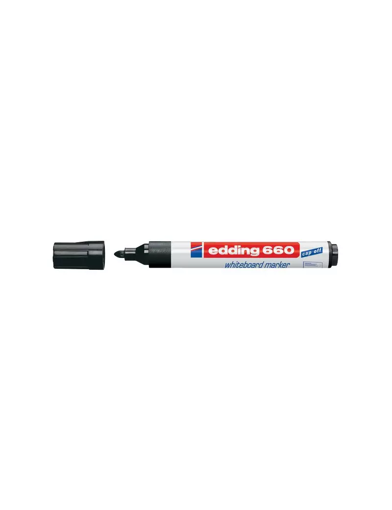 Marcatore per Lavagne 660 Edding - Punta Conica - 1,5-3 mm - E-660 001 (Nero Conf. 10) Marcatore per Lavagne 660 Edding - Punta Conica - 1,5-3 mm - E-660 001 (Nero Conf. 10)