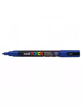 Marcatore a Tempera Uni Posca Uni-Ball - Punta Tonda - 0,9-1,3 mm - M-PC3M-B (Blu)