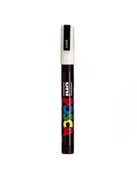 Marcatore a Tempera Uni Posca Uni-Ball - Punta Tonda - 0,9-1,3 mm - M-PC3M-BI (Bianco)