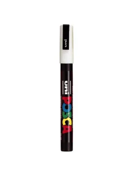 Marcatore a Tempera Uni Posca Uni-Ball - Punta Tonda - 0,9-1,3 mm - M-PC3M-BI (Bianco)