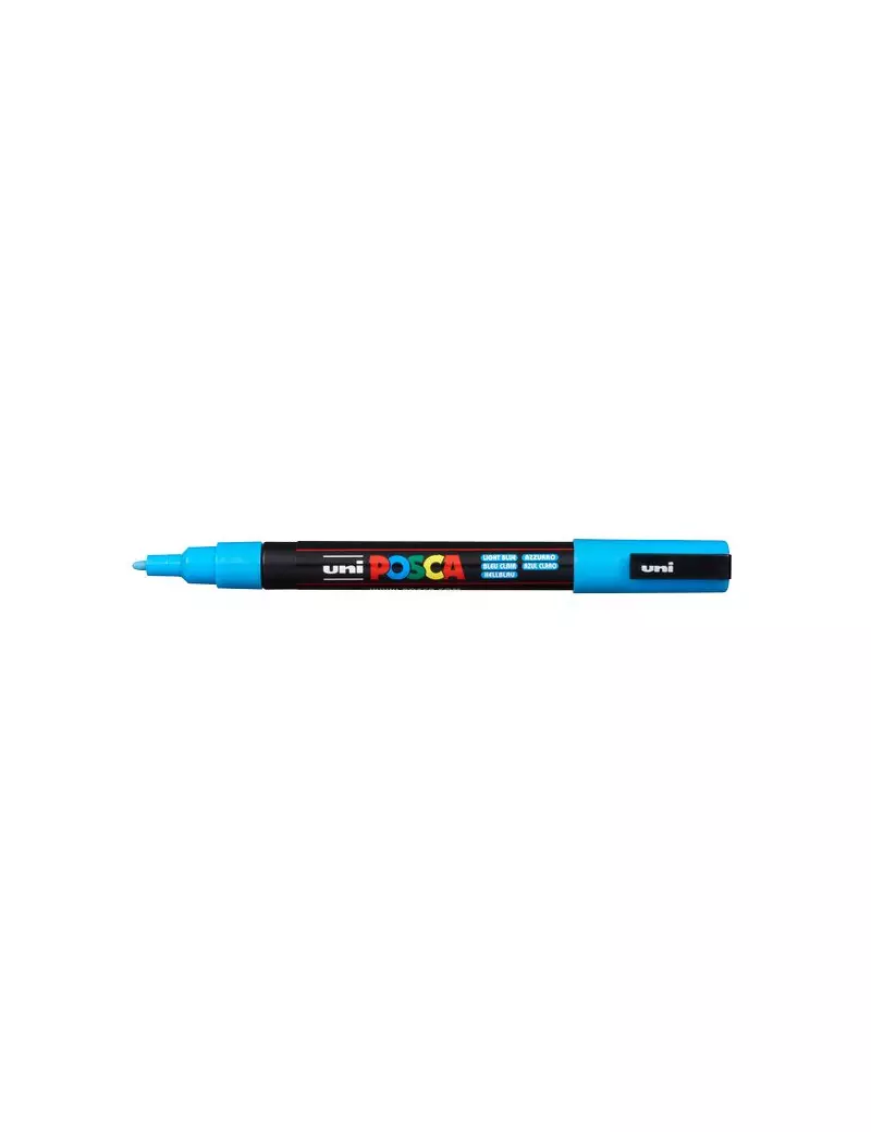 Marcatore a Tempera Uni Posca Uni-Ball - Punta Tonda - 0,9-1,3 mm - M-PC3M-AZ (Azzurro)