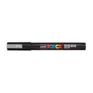 Marcatore a Tempera Uni Posca Uni-Ball - Punta Tonda - 0,9-1,3 mm - M-PC3M-ARG (Argento)