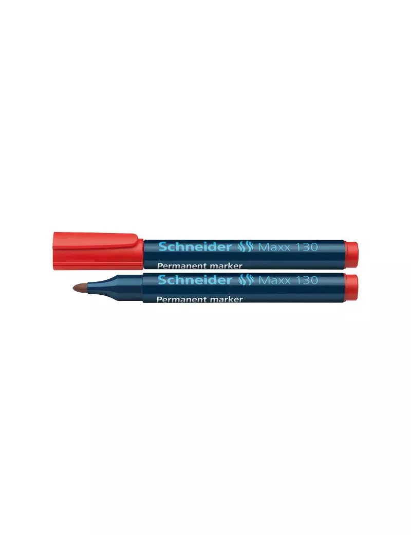 Marcatore Permanente Schneider Maxx 130 - Punta Tonda - 1-3 mm - Rosso (Conf. 10) Marcatore Permanente Schneider Maxx 130 - Punta Tonda - 1-3 mm - Rosso (Conf. 10)
