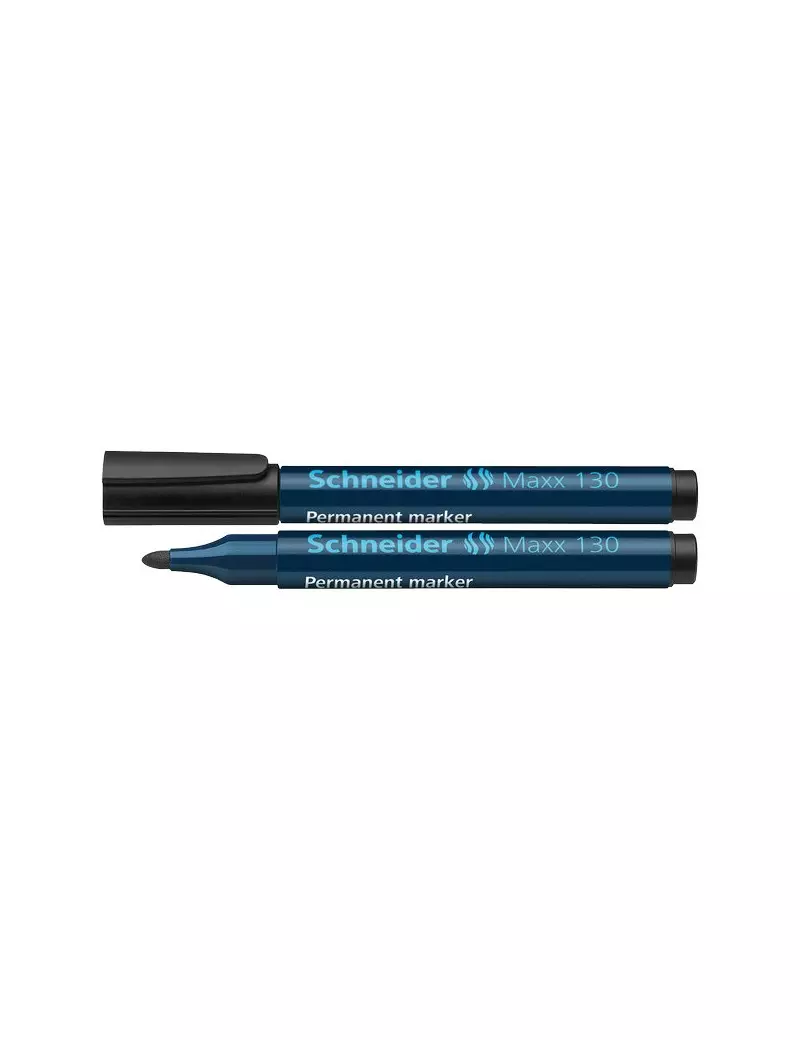 Marcatore Permanente Schneider Maxx 130 - Punta Tonda - 1-3 mm - Nero (Conf. 10) Marcatore Permanente Schneider Maxx 130 - Punta Tonda - 1-3 mm - Nero (Conf. 10)