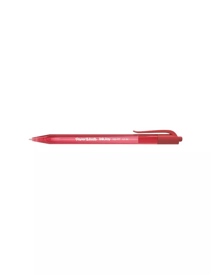 Penna a Sfera a Scatto Papermate Inkjoy 100 RT Rosso 3501170957059