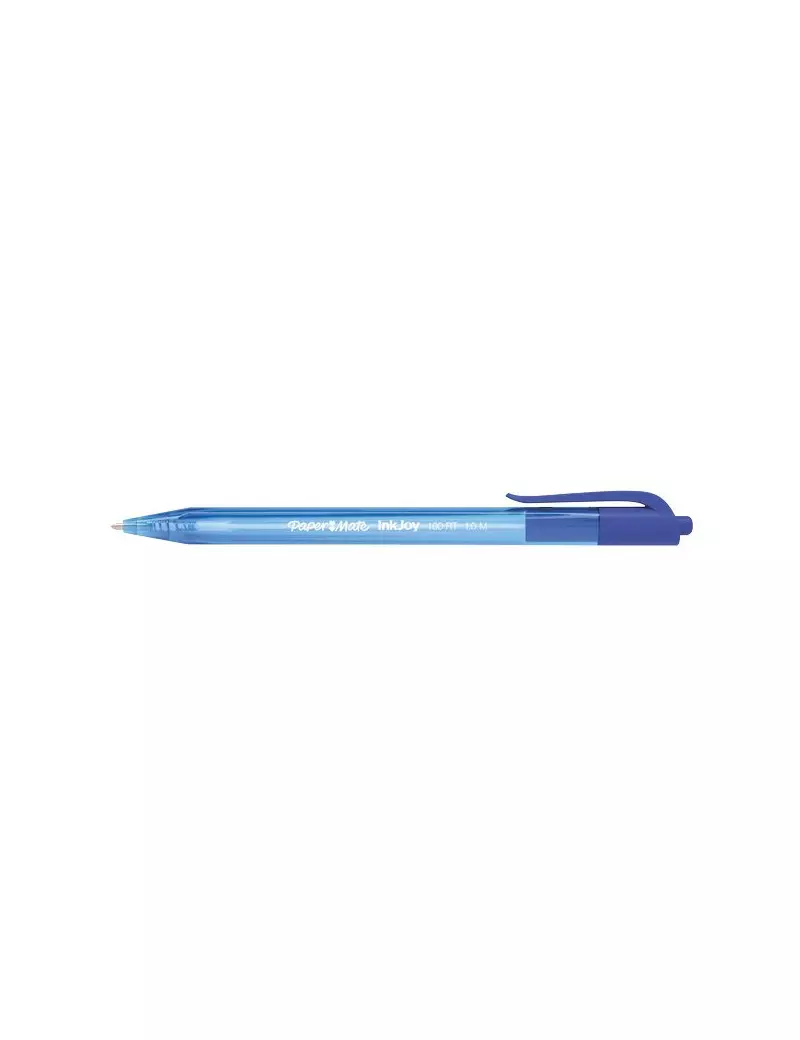 Penna a Sfera a Scatto Inkjoy 100 RT Paper Mate - 1 mm - S0957040 (Blu Conf. 20)