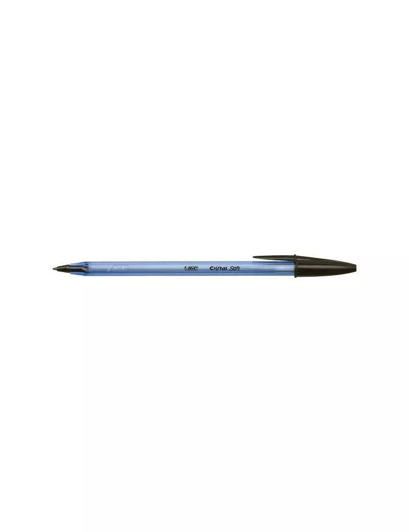 Penna a Sfera Cristal Soft Easy Glide Bic - Nero (Conf. 50)