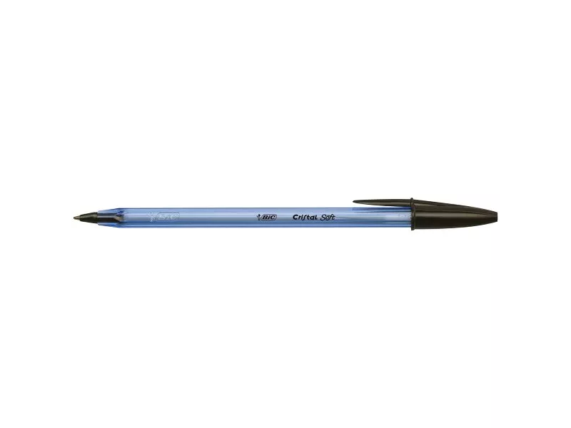Penna a Sfera Cristal Soft Easy Glide Bic - Nero (Conf. 50)