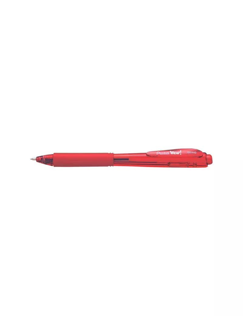 Penna a Sfera a Scatto Feel It WoW Pentel - 1 mm - BX440-BI (Rosso Conf. 12) Penna a Sfera a Scatto Feel It WoW Pentel - 1 mm - BX440-BI (Rosso Conf. 12)