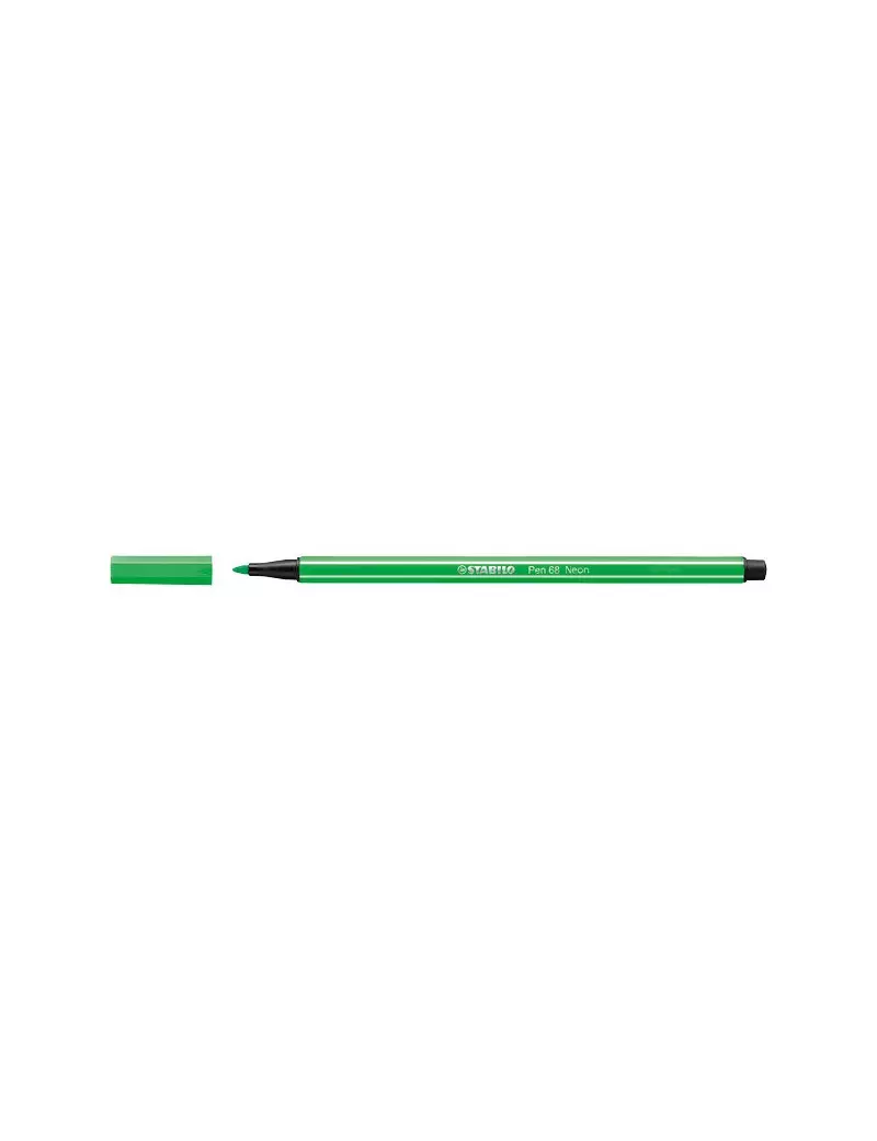 Pen 68 Stabilo Fluo - Verde Fluorescente - 1 mm - dai 7 anni