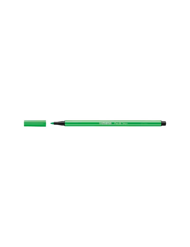 Pen 68 Stabilo Fluo - Verde Fluorescente - 1 mm - dai 7 anni Pen 68 Stabilo Fluo - Verde Fluorescente - 1 mm - dai 7 anni