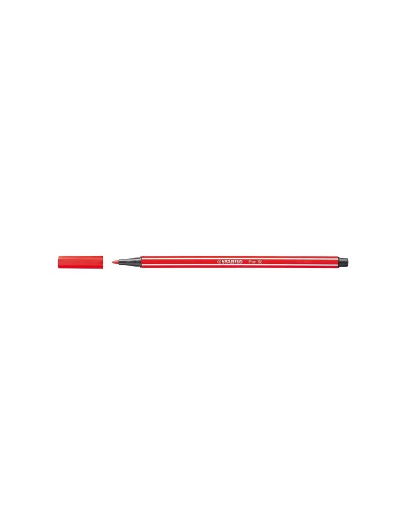 Pen 68 Stabilo Fluo - Rosso Fluorescente - 1 mm - dai 7 anni