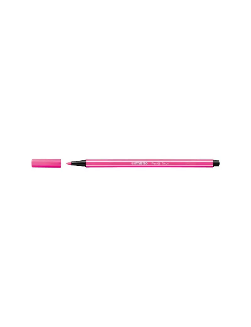 Pen 68 Stabilo Fluo - Rosa Fluorescente - 1 mm - dai 7 anni