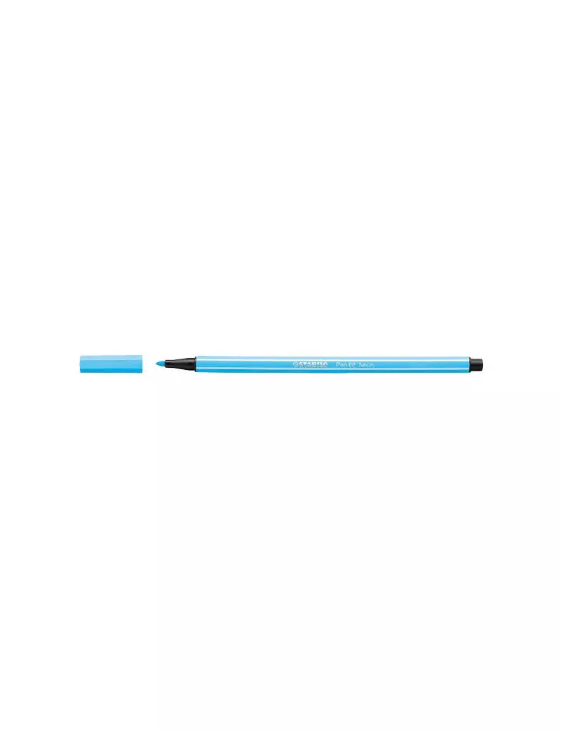 Pennarello Pen 68 Stabilo - 1 mm - 68/031 (Blu Fluorescente Conf. 10)