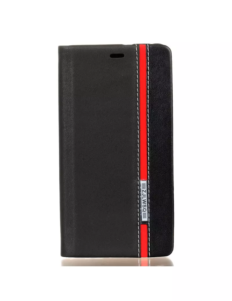 Cover Flip a Portafoglio Orizzontale in Ecopelle per Huawei Ascend P9 Lite / G9 Lite (Nero)