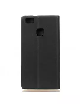Cover Flip a Portafoglio Orizzontale in Ecopelle per Huawei Ascend P9 Lite / G9 Lite (Nero)