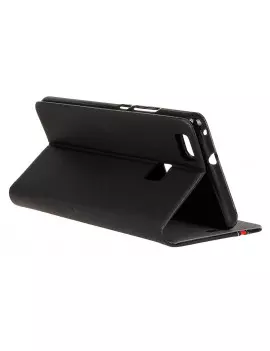 Cover Flip a Portafoglio Orizzontale in Ecopelle per Huawei Ascend P9 Lite / G9 Lite (Nero)