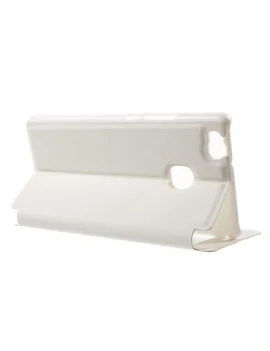 Cover Flip a Portafoglio Orizzontale S-View in Pelle per Huawei Ascend P9 Lite / G9 Lite (Bianco)