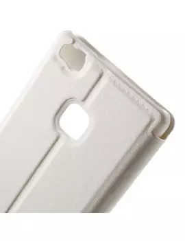 Cover Flip a Portafoglio Orizzontale S-View in Pelle per Huawei Ascend P9 Lite / G9 Lite (Bianco)