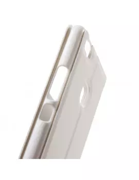 Cover Flip a Portafoglio Orizzontale S-View in Pelle per Huawei Ascend P9 Lite / G9 Lite (Bianco)