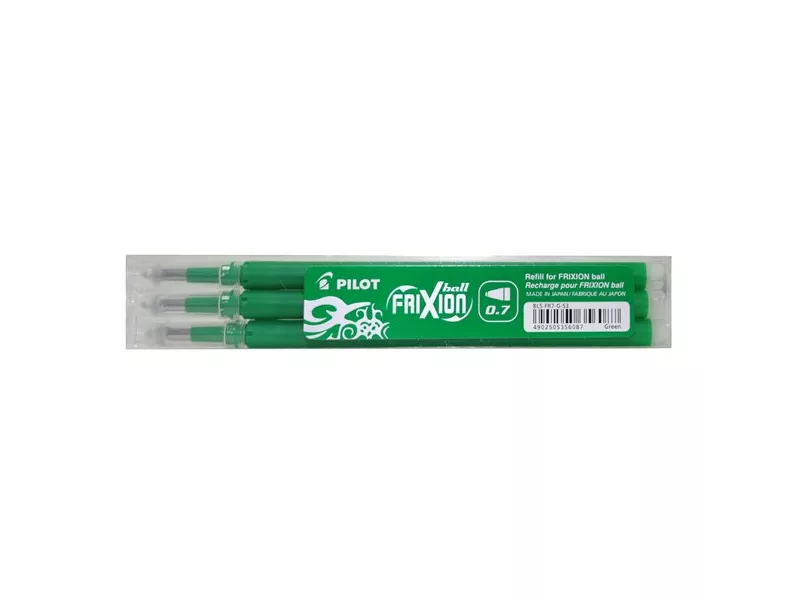 Refill per Penna a Sfera Cancellabile Frixion Ball Pilot - 0,7 mm - Verde (Conf. 3)